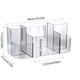 thumbnail image 3 of Estante Caja organizadora de cosméticos de plástico gris para montaje en pared con estantes transparentes,organizador de pintalabios para tocador de baño (1 pieza) Rkxzt, 3 of 9
