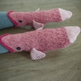thumbnail image 6 of Cute Knit Animal Socks,Winter Warm Soft Funny Novelty Mid-calf Socks for Men & Women Christmas Gifts,Free Size,Shark,Thickened, 6 of 8