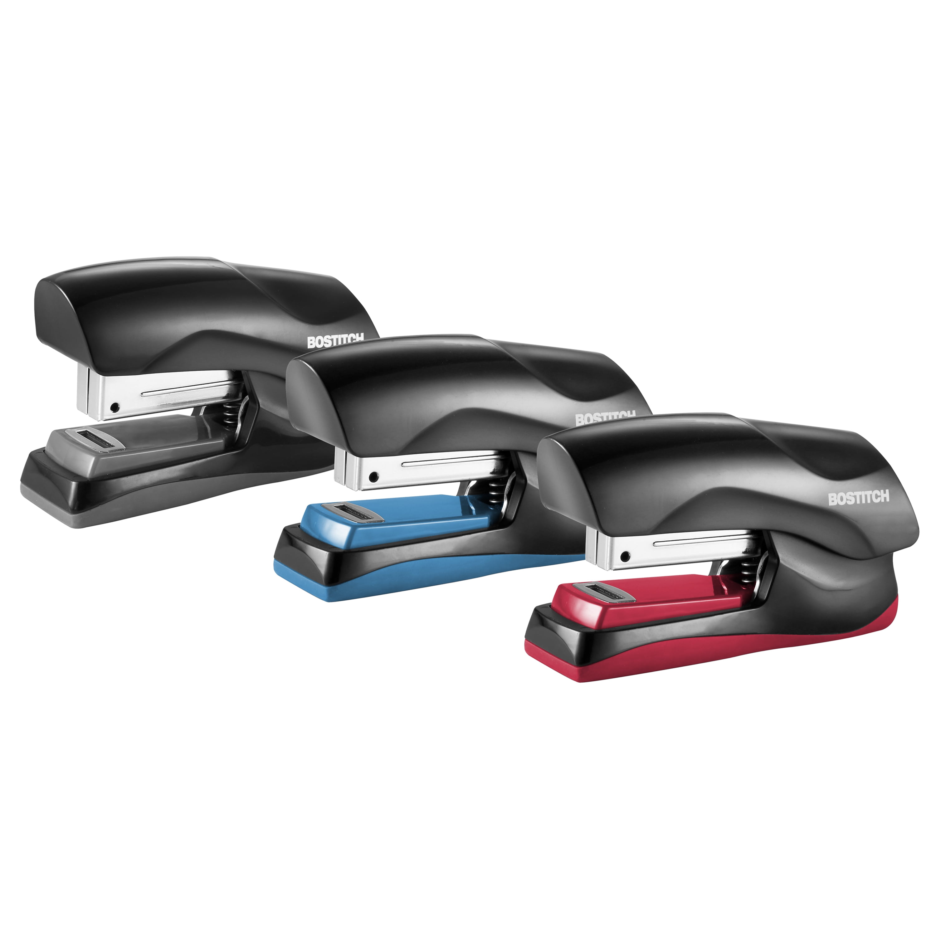 Black 3-Pack Small Stapler Size Office Heavy Duty 40 Sheet Stapler Fits into The Palm of Your Hand; 3-Pack 1 
