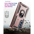 thumbnail image 4 of Asuwish Compatible with Samsung Galaxy Z Fold 4 5G 2022 Phone Case Slim Magnetic Ring Holder Stand Hybrid Protective Shockproof Cell Cover for ZFold4 Z4 Fold4 4Z ZFold45G Women Men Pink, 4 of 8