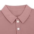 thumbnail image 4 of WAVSUF Lapel polo Shirt for Mens Soft Pique Polos Fashionable Button T-Shirt Pink Size 3XL, 4 of 5