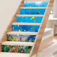 thumbnail image 5 of ZHAOCHENG piezas de pegatinas creativas 3D para escaleras con paisaje oceánico, pegatinas creativas 3D autoadhesivas para escaleras bajo el mar, calcomanías extraíbles con peces submarinos, corales y, 5 of 5