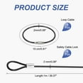 thumbnail image 2 of 3.3Ft(39.4 Inch) Safety Cable Lock, 8 Pcs 0.08 Dia Braided Stainless Steel Coated Security Cable Luggage Lock Wire Rope with Double Loop for Luggage Bicycles Doors Packages, Black, 2 of 7