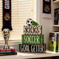 thumbnail image 2 of DIYDEC letreros de bloques de madera de fútbol, 4 piezas, decoración rústica, 2 of 7