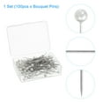 thumbnail image 3 of Bouquet Pins 100 Pack Corsage Pins Flower Pins Faux Pearl Straight Head Pins, 3 of 6