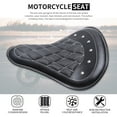 thumbnail image 6 of Motorcycle Solo Driver Seat Single Spring Cushion Black Rhombus with Seatbase Plate Mounting Bracket Compatible with Harley Honda Yamaha Bobber Chopper, 6 of 6