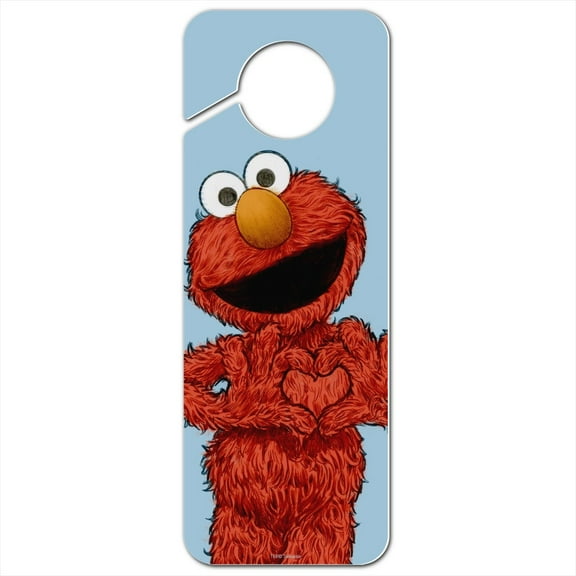 Sesame Street Vintage Elmo Plastic Door Knob Hanger Sign