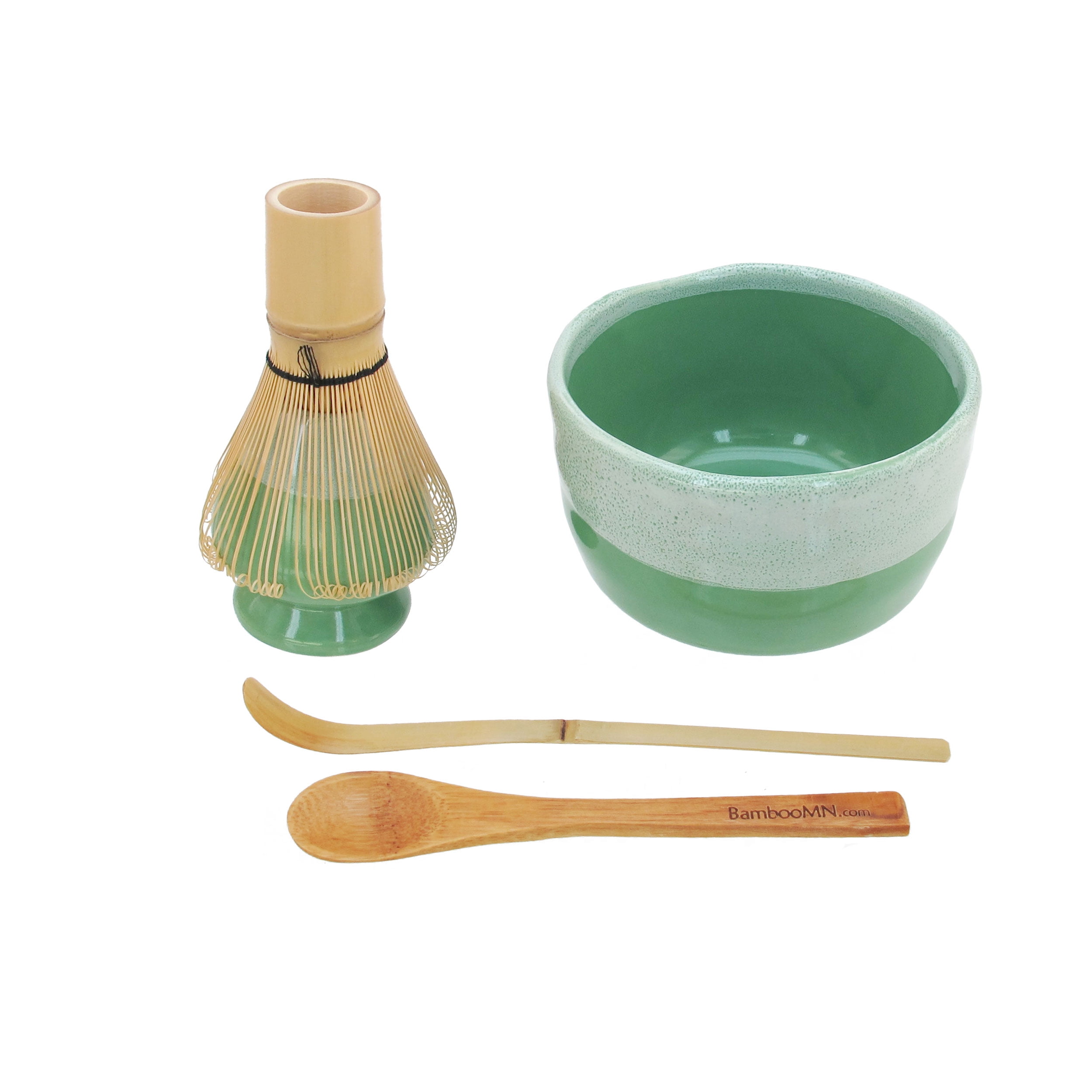 BambooMN Brand - Matcha Bowl Set (Includes Bowl, Rest,Tea Whisk 