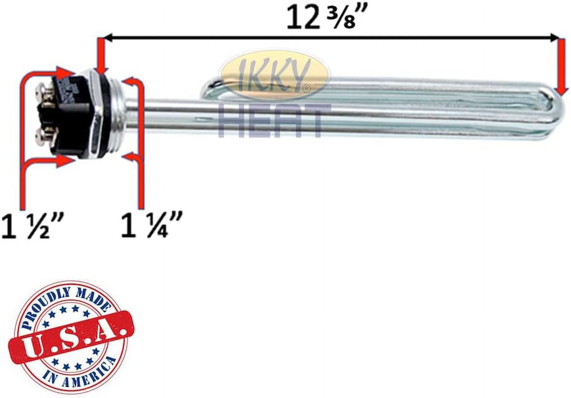IKKY Qiezn Heating Element HE9K240VS - 9000 Watts, Silver, Gasket O-Ring Included — Residential Use, Standard Application