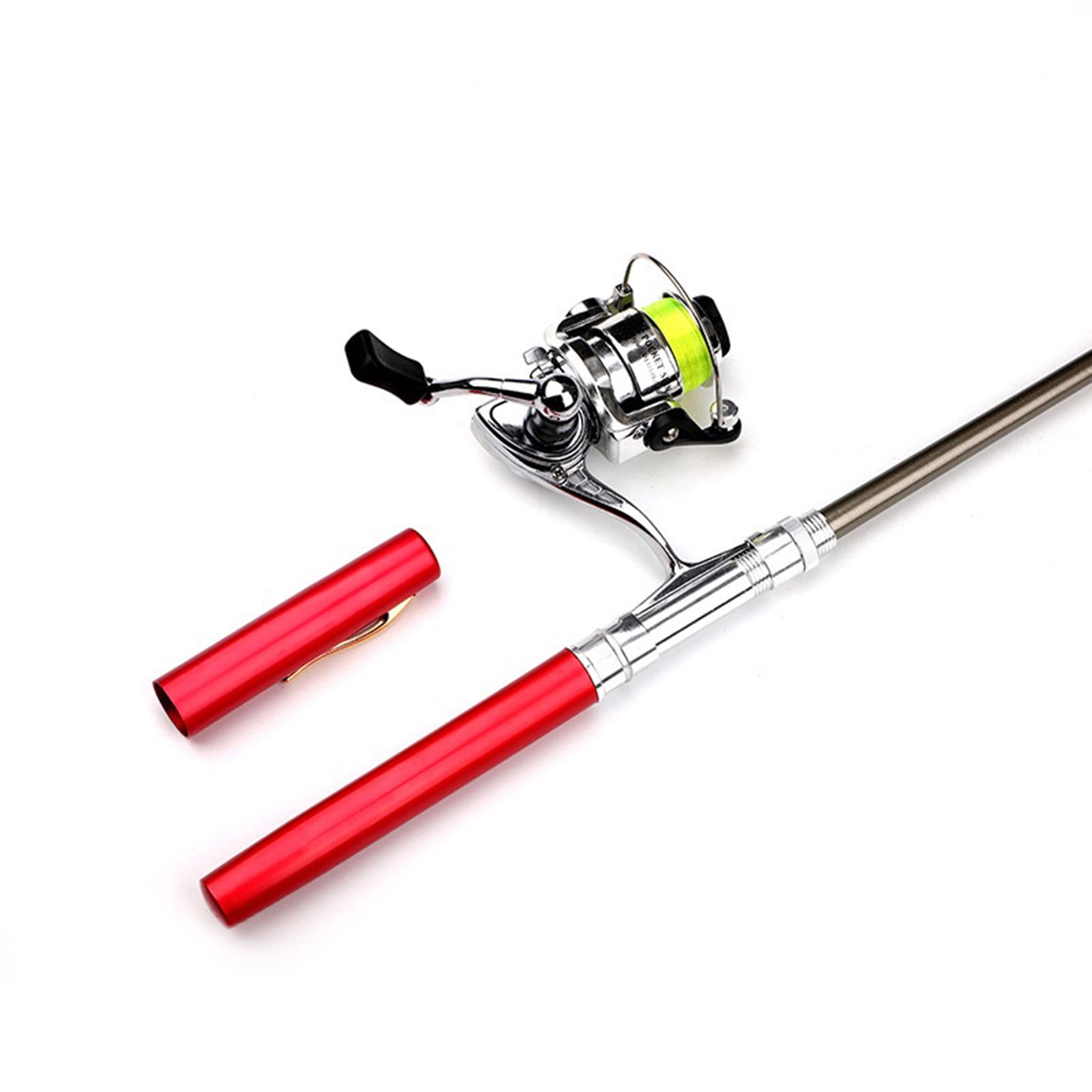 Combo Canne Moulinet De Poche Mimoqk Pen Fishing Rod, Foldable Pen Rod, Pocket Fishing Pole, Rod And Reel Combo, Compact Fishing Rod, Foldable Pen Fishing Rod And Reel Combo, River, Sea, And