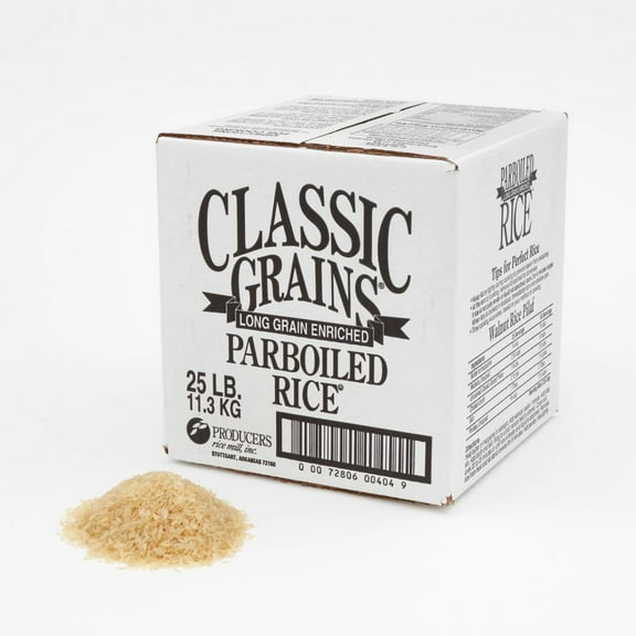 (Price/CASE)Producers Rice Mill R1CA259Z0 Classic Grains Parboiled Long Grain White Rice 25 Pound Box 1 Per Case