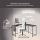 thumbnail image 4 of Escritorio Esquinero Estudiantil Oficina Moderna Ejecutivo cafe 6.49 pulg Elly Decor ELL-ESTRO-EO, 4 of 7