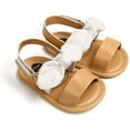 thumbnail image 4 of Infant Baby Girls Summer Sandals Flower Soft Sole Newborn Toddler First Walker Crib Dress Shoes, 4 of 6