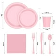 thumbnail image 4 of Exquisite 350 Piece Pink Paper Party Plates & Tableware Dinnerware Set, 4 of 6