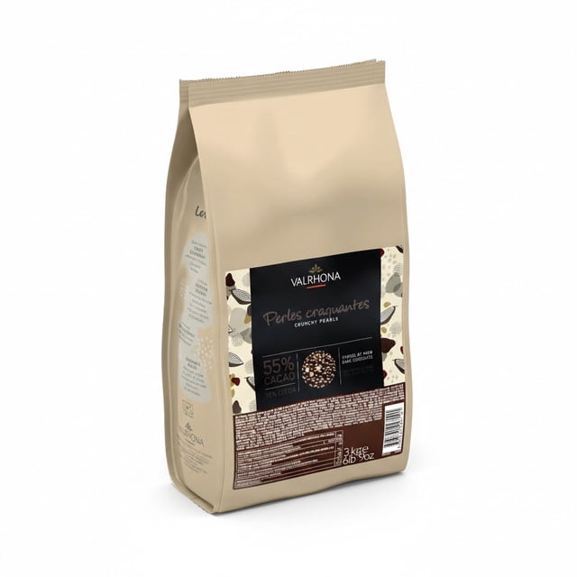 Valrhona 55% Dark Chocolate Crunchy Pearls - 3 KG Bulk Professional Inclusion