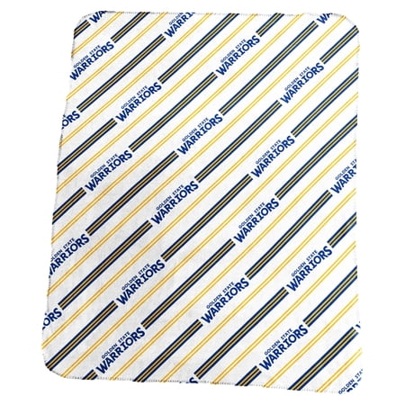 Logo Brands Golden State Warriors 50 x 60 Classic Vertical Stripe Fleece Throw Blanket