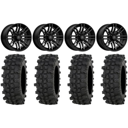 MSA Black Rogue 15 UTV Wheels 32 ACP Tires Kawasaki Mule Pro FXT