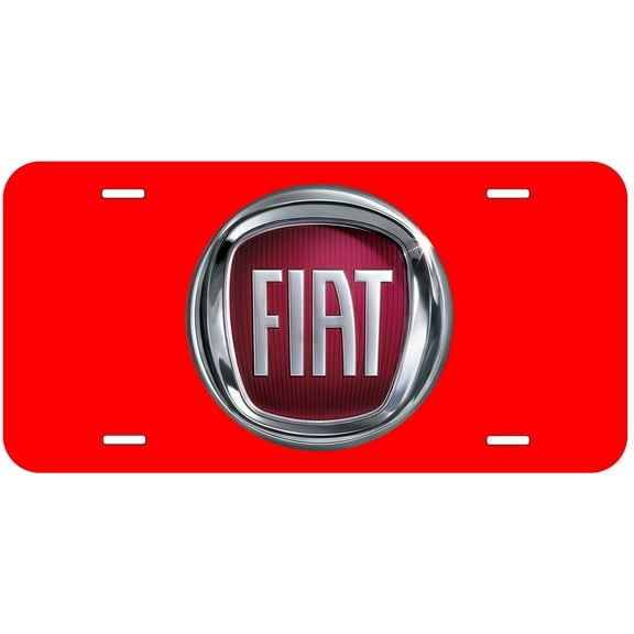 Fiat Red Flat Novelty Car Auto License Plate