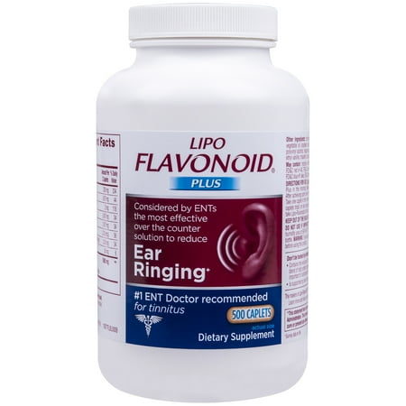 Lipo-Flavonoid Plus Ear Health Supplement Most Effective Over the Counter Solution to Reduce Ear Ringing #1 Ear, Nose and Throat Doctor Recommended for Tinnitus, 500 (Best Over The Counter Energy Supplement)