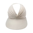 thumbnail image 2 of HACie Women's UPF 50+ UV Protection Sun Visor Hat, Wide Brim Lightweight Foldable Ponytail Cap for Summer Beach Complexion, 2 of 6