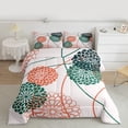 thumbnail image 2 of Homewish Retro Geometric Flower Full Size Comforter Sets,Dahlia Floral Bedding Comforter Set,Orange Green White Bedding Sets For Adult,Ultra Soft Home Decor,3-Piece, 2 of 8