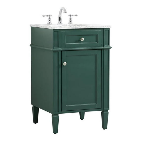 21 inch single bathroom vanity in green