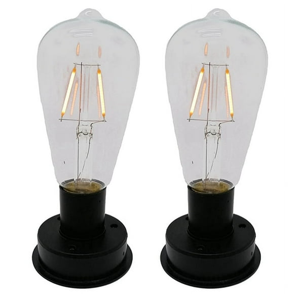 2Pc Solar LED Tungsten Filament Bulb Lamp 2800K Automatic Light Sensors Fence Night Lights for Garden Lamp(8.5cm)