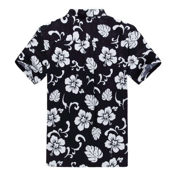 Men's Aloha Shirt in Classic Navy Hibiscus