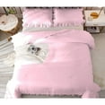 thumbnail image 6 of DNG Creations 1 Piece Vintage Ruffle Pattern Comforter Set Premium Ultra Soft 550 GSM All Season ( Oversized Queen Size ) 100% Egyptian Cotton Solid Baby Pink Colour, 6 of 8