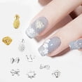 thumbnail image 2 of Jnismy DIY Nail Art Decorations - 50Pcs 3D Heart, Crown, Bow, Skull, Pineapple, Alloy Charms, Retro Nail Jewelry Accessories, Manicure Supplies, 2 of 7