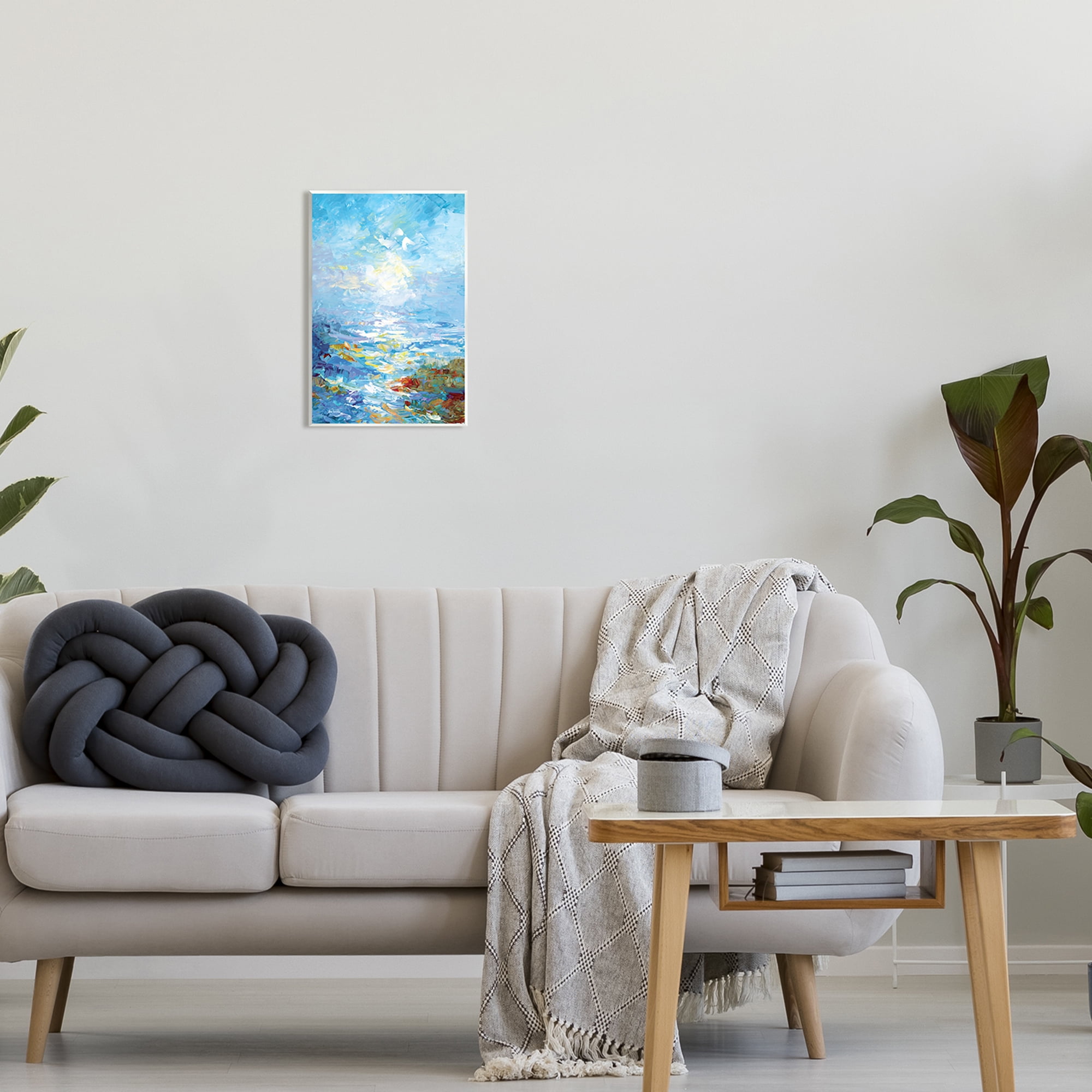 Stupell Industries Abstract Ocean Bliss Blue Landscape Painting Unframed Art Print Wall Art, 10 x 15