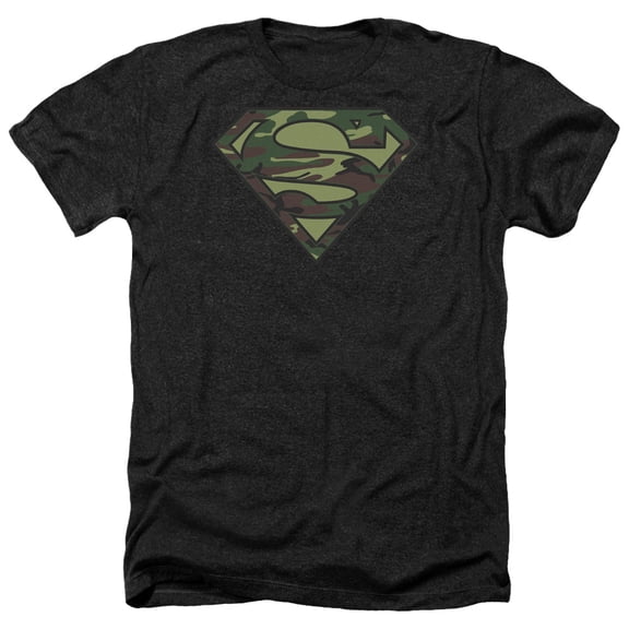 Superman - Camo Logo - Heather Short Sleeve Shirt - Large