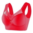 thumbnail image 2 of VONCOS Wireless Full Coverage Bra for Women Plus Size Red | Seamless Wirefree Comfort Bra | T-Shirt, Everyday & Sleep Lounge Bra L-6XL,Size L, 2 of 6