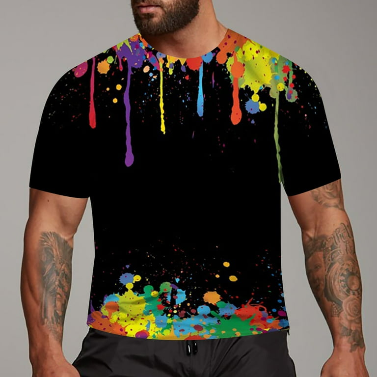 kpoplk Mens Graphic Tees Short Sleeve Casual Big and Tall