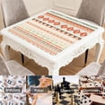 thumbnail image 6 of Boho Pattern Large Rubber Game Table Topper 31.5 Inch Square Mahjong Mat with Non-Skid Bottom for Stability and Noise Reduction for Tiles and Cards, 6 of 7