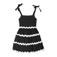 thumbnail image 4 of Yindaity Girl's Summer Tie Shoulder Midi Dresses Girls Formal Dresses (Black,7-8 Years), 4 of 4
