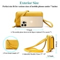 thumbnail image 4 of Peacocktion Cartera Para Mujer Monedero Tarjetero Con Rfid Gran Capacidad Bolso Bandolera Embrague 2 Correas Amarillo, 4 of 5