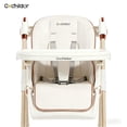 thumbnail image 4 of Clearance Cochildor Foldaway 3-in-1 High Chair for Babies & Toddlers, with 5 Point Harness, Tray, Foot Rest and Wheels, White, 4 of 9