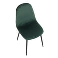 thumbnail image 7 of LumiSource Pebble Velvet Chairs, Green/Black, Set Of 2 Chairs, 7 of 7
