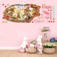 thumbnail image 4 of Easter Happy Wall Decoration 3D Effect Rabbit Wall Decoration Easter Egg Wall Stickers Large Rabbit Wall Stickers Cartoon Rabbit Wall Stickers Suitable For Children's Rooms Bathroom Wall Decals Wall, 4 of 4