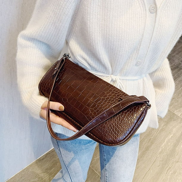 Brand Retro Cylindrical Bag Crocodile Print Shoulder Bags for