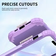 thumbnail image 5 of Elehold Hybrid Rugged Case for iPhone 14 Pro Max with Magnetic Ring Holder Kickstand Hard PC Soft Silicone Anti-Scratch Shockproof Protective Case For iPhone 14 Pro Max 6.7 inch,Purple, 5 of 8