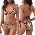 thumbnail image 3 of Disketp Cute Alpaca in Daze para Bañador de Dos Piezas para Mujer, Bikini Sexy Halter String, Conjunto de Bikini en Triángulo, 3 of 6