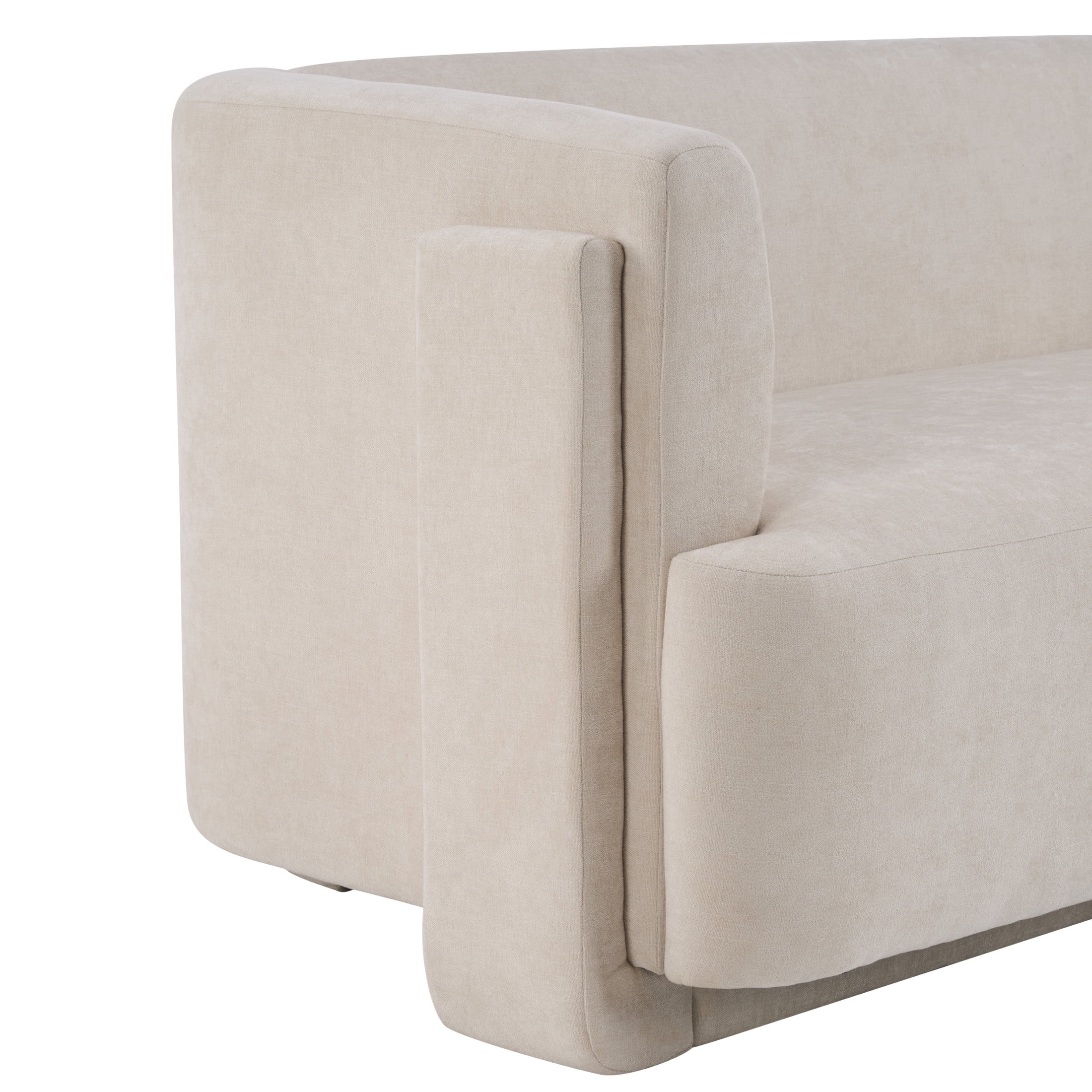 Christopher Knight Home 77.5" Modern Upholstered Sofa, 3 Seater Living Room Couch, Beige