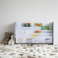 thumbnail image 4 of Humble Crew Inspire Extra Large Kids 4 Tier Bookrack with 4 Front Pockets for Smaller Books, Grey/White, 4 of 5