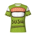 thumbnail image 4 of Qekee Fresh Sushi Classic Fit T-Shirt Men's Shirt Men's Tight Short Sleeves for Exercise, Running, Mountaineering - Fresh Sushi, 4 of 9