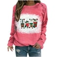 thumbnail image 2 of Qiopertar Femmes Décontracté Manches Longues Col Rond Hauts Chemises Amples Blouse Imprimé Saint-Valentin Chandail en Molleton Graphique Liquidation Livraison Gratuite à Moins de 5$ jusqu'à 90 % de Réduction, 2 of 4