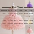 thumbnail image 3 of Girls Tutu-Dresses Size 2-8 Toddlers Kids Cute Sleeveless Crewneck Solid A-Line High Waisted Bowknot Layered Flower Girl Prom Dress, 3 of 8
