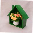 thumbnail image 4 of Milisten Small Shelf Unit Wood House Shape Display Box for Office Students 1Pack, 4 of 8