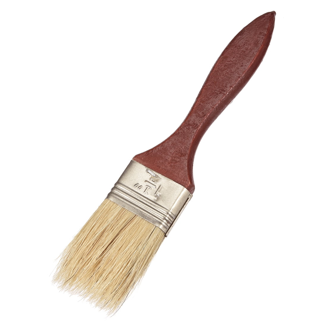 Unique Bargains Paint Brushes Reusable Wooden Grip Metal Ferrule 1-1/2' Natural Boar Bristle